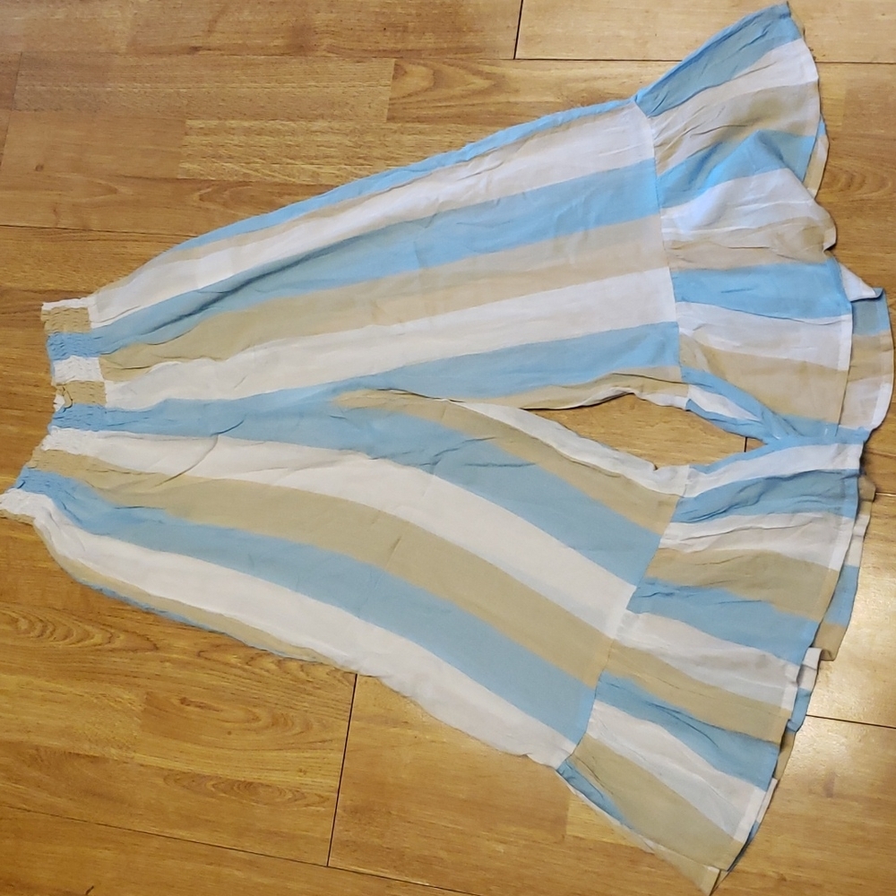 NWT Cool Change ruffle hem striped pants s…